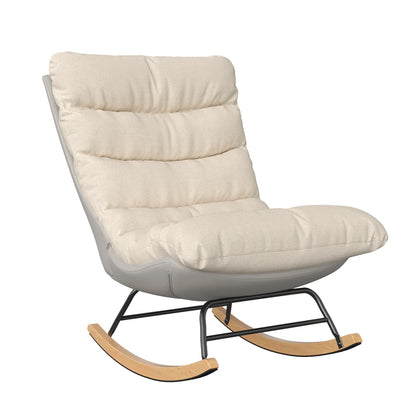 Fauteuil Lounge Anajqaqia avec dossier réglable, Lin écru