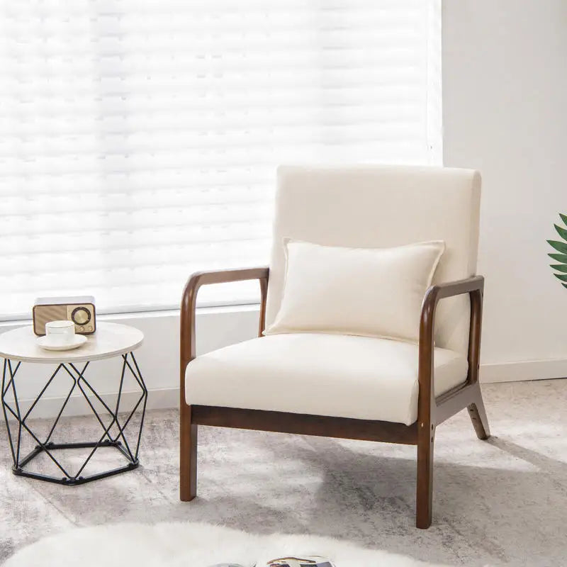 Fauteuil Lounge Moderne Ergonomique avec Coussin Lombaire et Pieds Antidérapants