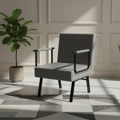 Fauteuil Convertible 4-en-1, Gris Foncé, Réglable 5 Positions