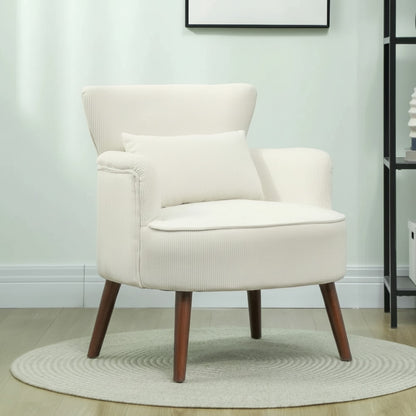 Fauteuil Lounge Coton Crème Blanc - Confort & Style pour Salon