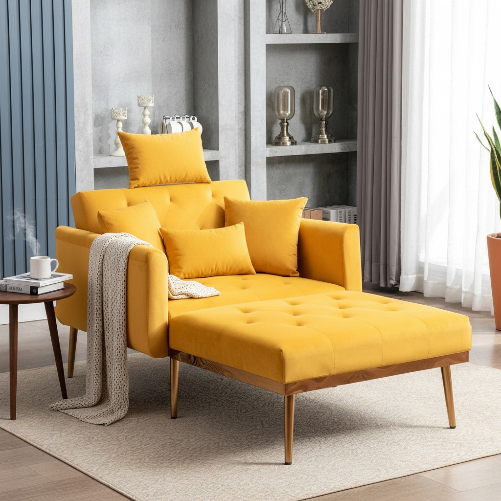 Fauteuil Design Moderne avec Dossier Réglable - Confort et Style pour votre Salon ou Chambre