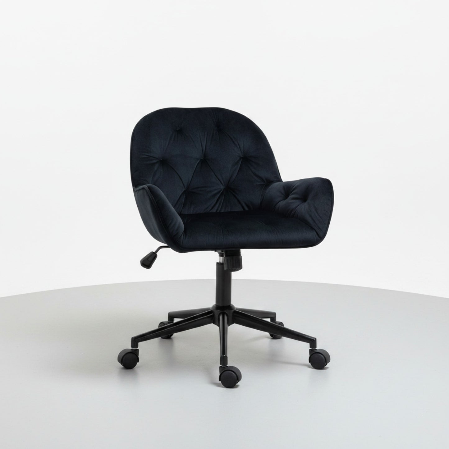 Fauteuil de bureau Vinsetto en velours, réglable en hauteur, design ergonomique, noir