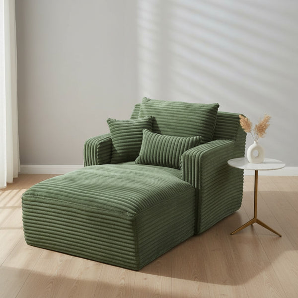Canapé Lit Convertible Moderne en Velours côtelé, Fauteuil Confortable sans Montage pour Salon et Appartement