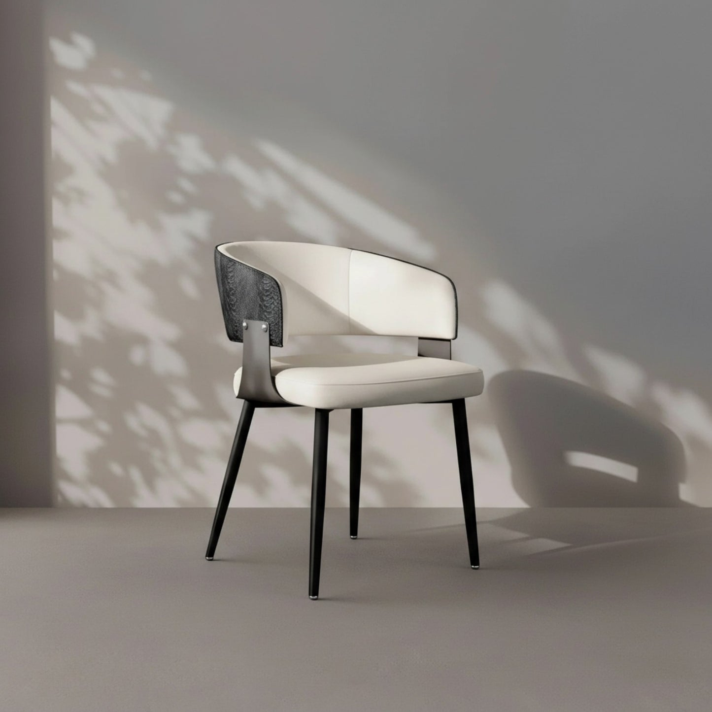 Lot de 2 Fauteuils de Salle à Manger Rembourrés en Similicuir Microfibre